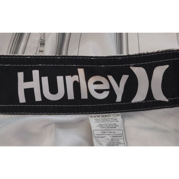 Hurley Boardshorts‎ Swimsuit Swim Trunks Mens 29 White Gray Check Beach Pool - Picture 5 of 9